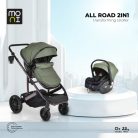 Moni ALL ROAD multifunkciós babakocsi szett - Zöld