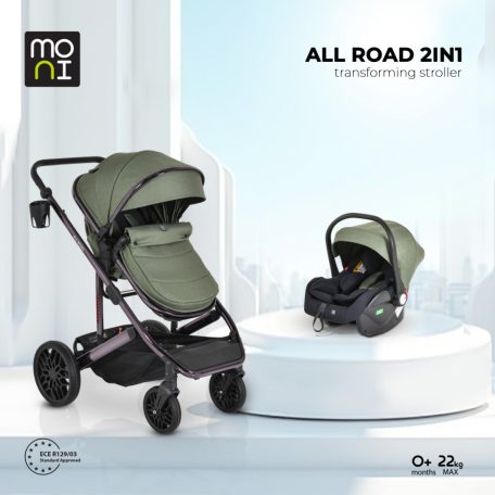 Moni ALL ROAD multifunkciós babakocsi szett - Zöld