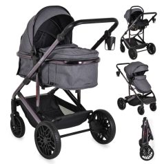Moni ALL ROAD multifunkciós babakocsi szett - Szürke