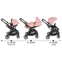 Moni Bingo 2:1 babakocsi szett - Pink-icing