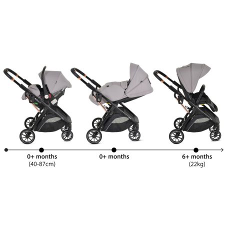 Moni Bingo 2:1 babakocsi szett - Steel