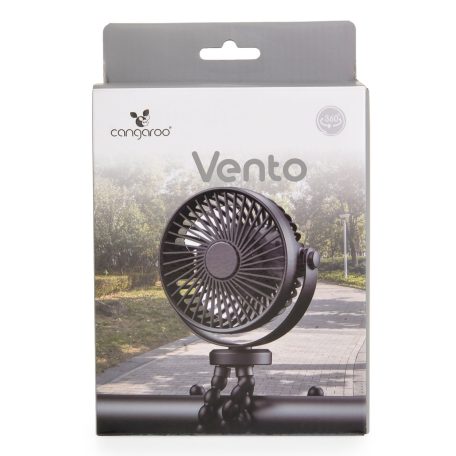 Cangaroo Vento ventilátor babakocsihoz - fekete 