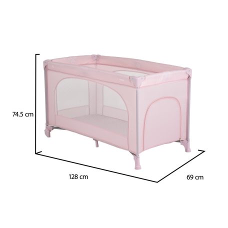 Moni Uno 1 szintes utazóágy - rózsaszín 