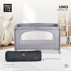 Moni Uno 1 szintes utazóágy - szürke 