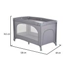 Moni Uno 1 szintes utazóágy - szürke 