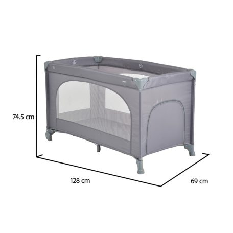 Moni Uno 1 szintes utazóágy - szürke 