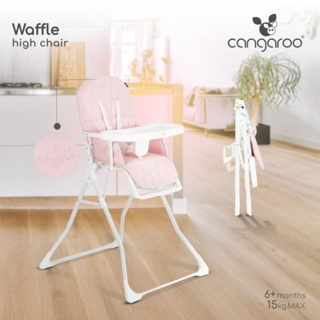 Cangaroo Waffle fix etetőszék - Rózsaszín 