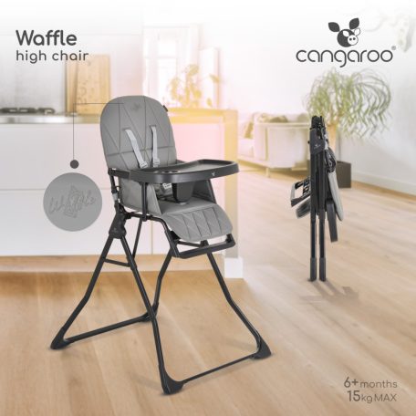 Cangaroo Waffle fix etetőszék - Szürke 