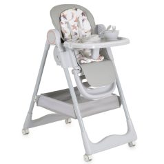   Moni SURPRISE multifunkciós etetőszék (ajándék szilikon tányérral, evőeszközzel, előkével) - Szürke 