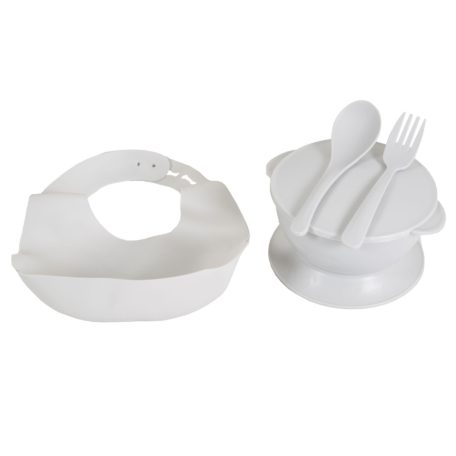 Moni SURPRISE multifunkciós etetőszék (ajándék szilikon tányérral, evőeszközzel, előkével) - Szürke 