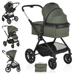   Cangaroo Joker 3:1 multifunkciós babakocsi szett 22kg-ig - Olive/Green
