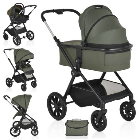 Cangaroo Joker 3:1 multifunkciós babakocsi szett 22kg-ig - Olive/Green