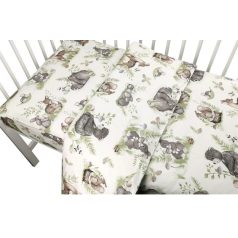 Baby Shop 2 részes babaágynemű - Erdei barátok zöld