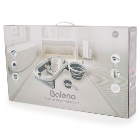 Cangaroo BALENA összecsukható fürdető szett - szürke