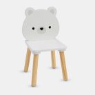 Moni FAJÁTÉK asztal+2 szék szett MACIS - fehér