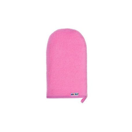Akuku mosdó kesztyű 1db - rózsaszín