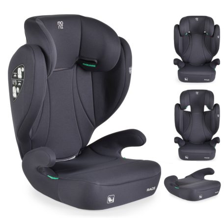 Moni Race biztonsági autósülés I-Size 100-150cm - fekete