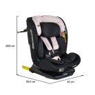 Moni Vamos Isofix autós ülés 360 forgatható (40-150 cm) - Baby pink