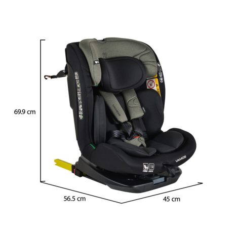 Moni Vamos Isofix autós ülés 360 forgatható (40-150 cm) - Military green