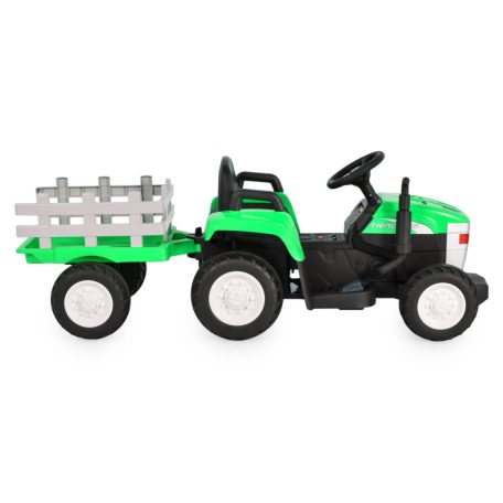 Moni Dallas elektromos traktor utánfutóval 140 cm - Zöld
