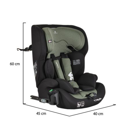 Cangaroo Trip biztonsági autósülés 76-150cm - Hunter green