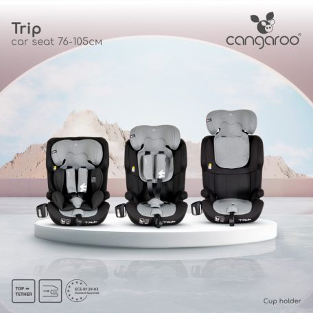 Cangaroo Trip biztonsági autósülés 76-150cm - Intense gray