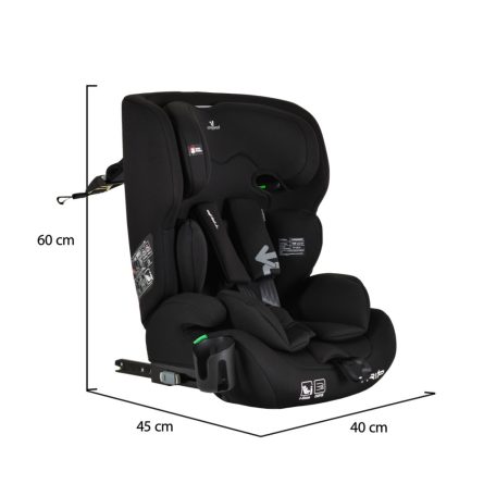 Cangaroo Trip biztonsági autósülés 76-150cm - Midnight black