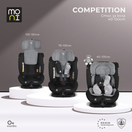 Moni Competition gyermekülés (40-150 cm) - Szürke