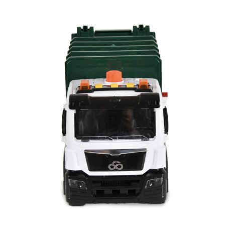 Szemétszállító autó hanggal és fénnyel - fehér/zöld