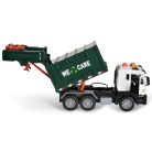 Szemétszállító autó hanggal és fénnyel - fehér/zöld