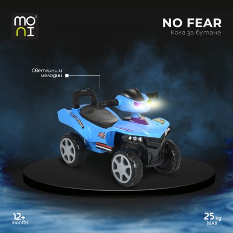 Moni No Fear ráülős kis quad bébitaxi - kék