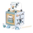 Moni Toys  fa activity kocka xilofonnal, drót pályával - kék