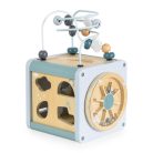 Moni Toys  fa activity kocka xilofonnal, drót pályával - kék