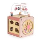 Moni Toys  fa activity kocka xilofonnal, drót pályával - rózsaszín 