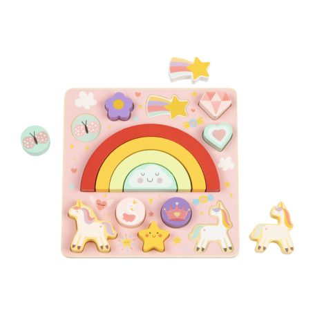 Moni 2IN1 balance puzzle Unicornis szivárvány