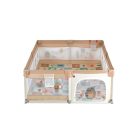 Moni Game Zone összecsukható járóka szőnyeggel, 60 labdával 120x120cm - Bézs