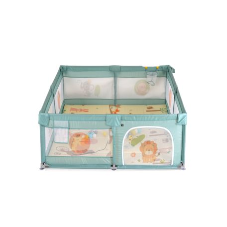 Moni Game Zone összecsukható járóka szőnyeggel, 60 labdával 120x120cm - Menta