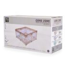 Moni Game Zone összecsukható járóka szőnyeggel, 60 labdával 120x120cm - Szürke