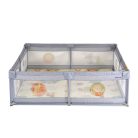 Moni Game Zone összecsukható járóka szőnyeggel, 60 labdával 150x200cm - Szürke 