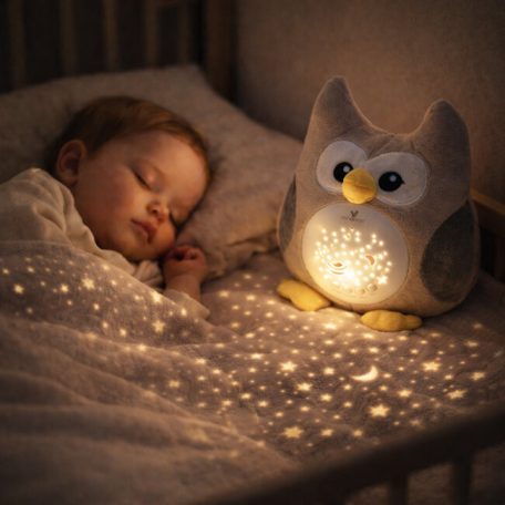 Cangaroo Lamp plüss projektor lámpa fehér zajjal - Bagoly 