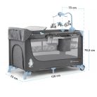 Kinderkraft JOY multifunkciós utazóágy - blue