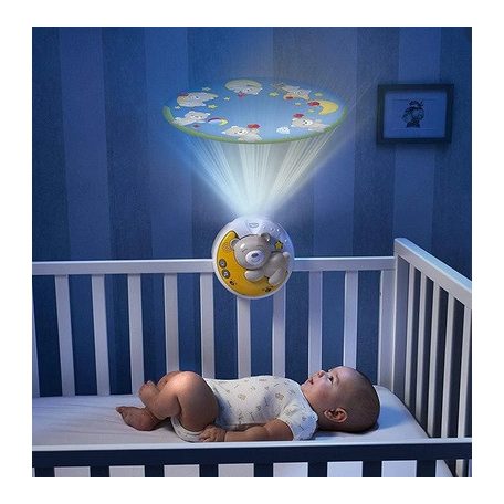 Chicco Next 2 Moon zenélő projektor 3 funkcióval - natural