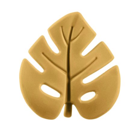 Zopa Szilikon rágóka Leaf - Mustard Yellow