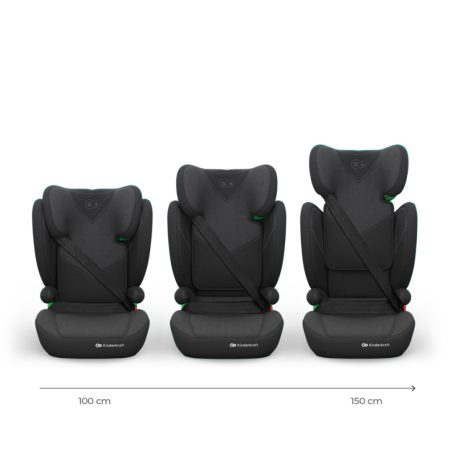 KINDERKRAFT Junior Fix 2 Plus i-Size gyermekülés - 100-150 cm - Black