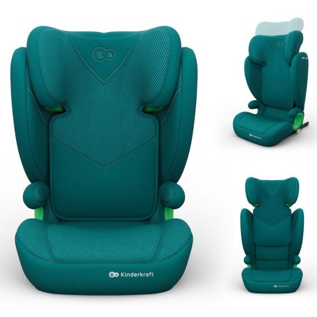 KINDERKRAFT Junior Fix 2 Plus i-Size gyermekülés - 100-150 cm - Green