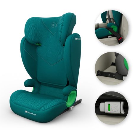 KINDERKRAFT Junior Fix 2 Plus i-Size gyermekülés - 100-150 cm - Green