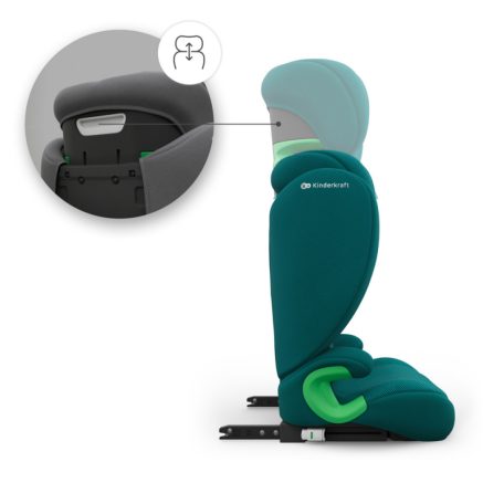 KINDERKRAFT Junior Fix 2 Plus i-Size gyermekülés - 100-150 cm - Green
