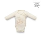 Kenguru Gold Átlapolt csecsemő kombidressz (50-56) ekrü róka mintával