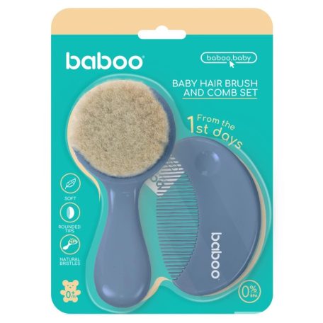 Baboo baba fésű és kefe szett - kék
