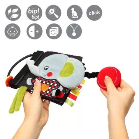 BabyOno Érzékfejlesztő babakönyv DreamTeam C-MORE